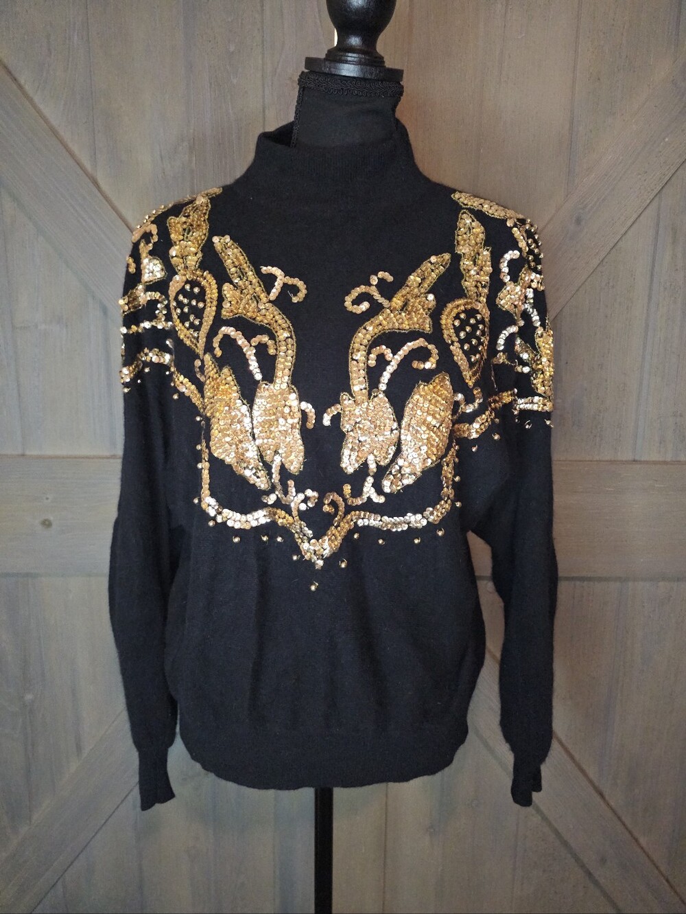 Vintage P.G.E. Wool Sequin Sweater sz Large